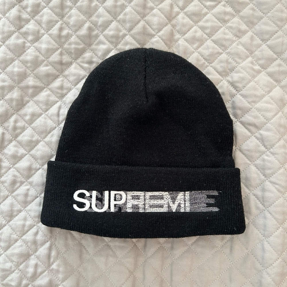 Supreme Black Knit Hat with White Logo NWOT!!! GREAT DEAL!!!